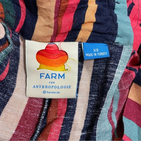 Farm Rio for Anthropologie Striped Wide Leg Pants - Picture 8 of 9